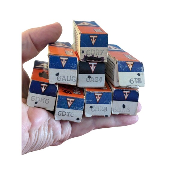 8 Lot Vintage NOS NIB Triad 6T8 6AB4 6AU8 6DR7 6BN6 6DK6 6DT6 6BR8 Vacuum Tube - Picture 5 of 5